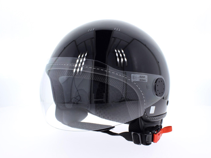 Helm VESPA Visor 2 schwarz glänzend M 57-58cm Halbschale Motorrad Roller Scooter