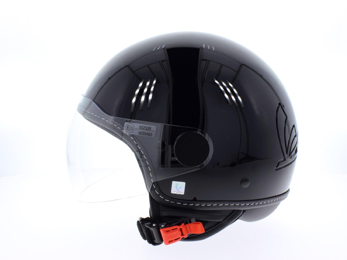 Helm VESPA Visor 2 schwarz glänzend M 57-58cm Halbschale Motorrad Roller Scooter