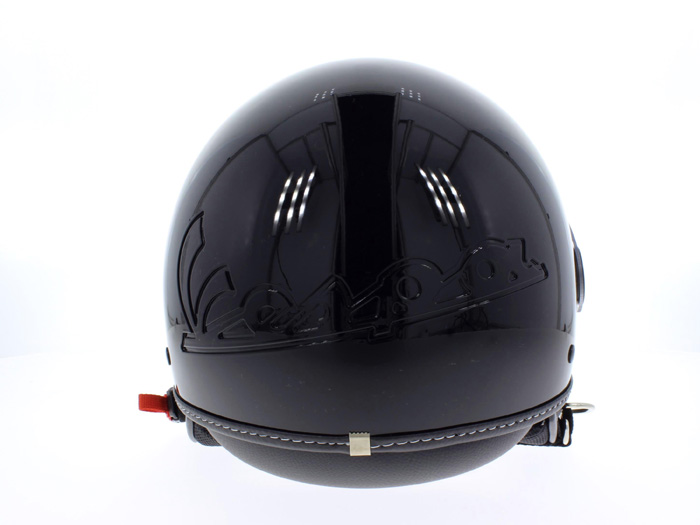 Helm VESPA Visor 2 schwarz glänzend M 57-58cm Halbschale Motorrad Roller Scooter